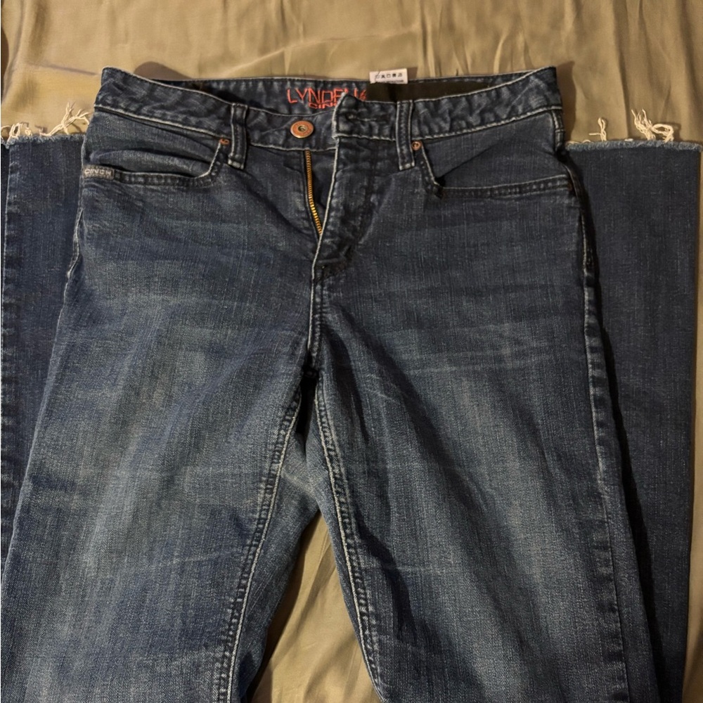 Cinch Blue Boot Cut Jeans with Vintage Wash